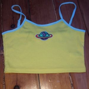 yellow crop top